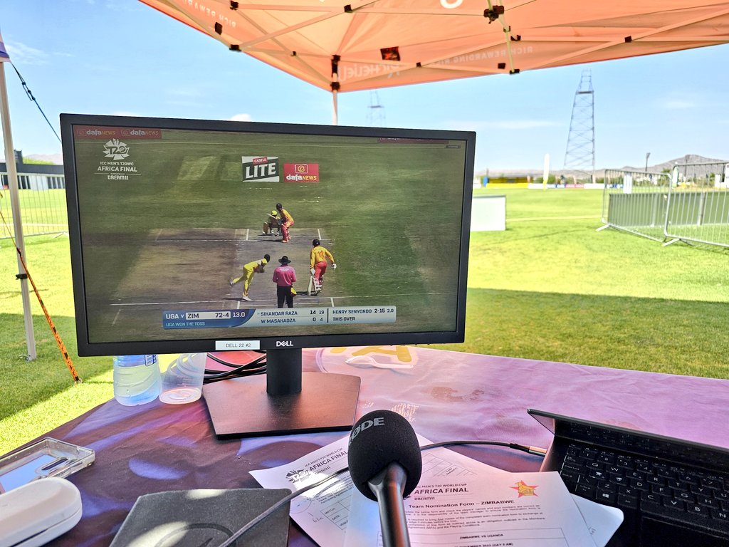 Andrew Leonard (@cricketbadge) on Twitter photo Real tension in the air as Zimbabwe & Uganda face off in this must win clash to in Windhoek at the #T20WorldCup Qualifier Africa. Zimbabwe post 136 mainly thanks to Sikander Raza's 48
๐: icc.tv
๐ณ๐ต: Via <a href="/Fancode/">FanCode</a> ๐ Real tension in the air as Zimbabwe & Uganda face off in this must win clash to in Windhoek at the #T20WorldCup Qualifier Africa. Zimbabwe post 136 mainly thanks to Sikander Raza's 48
๐: icc.tv
๐ณ๐ต: Via <a href="/Fancode/">FanCode</a> ๐