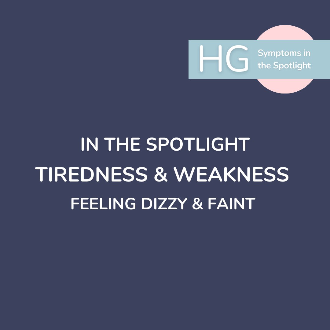 Symptoms in the Spotlight - Week 7. Serve tiredness and weakness, feeling dizzy and faint, often dismissed as normal pregnancy symptoms, HG sufferers face extreme hardships. You're not alone—reach out to your health professional for support. #PregnancySupport #HGSupport