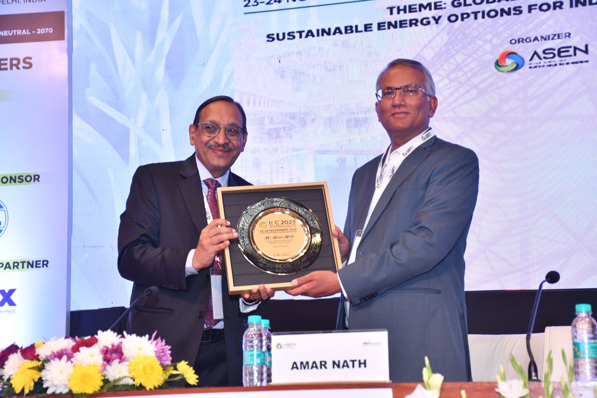 asenindia's tweet photo. "Exciting wrap-up of the 2nd #IndiaEnergyConclave Engaging discussions, innovative ideas, and a shared commitment to a sustainable energy future. Grateful for the diverse perspectives and collaborative spirit. Let's power progress together!  #SustainableFuture #EnergyInnovation https://t.co/EhLUCm7Nb8