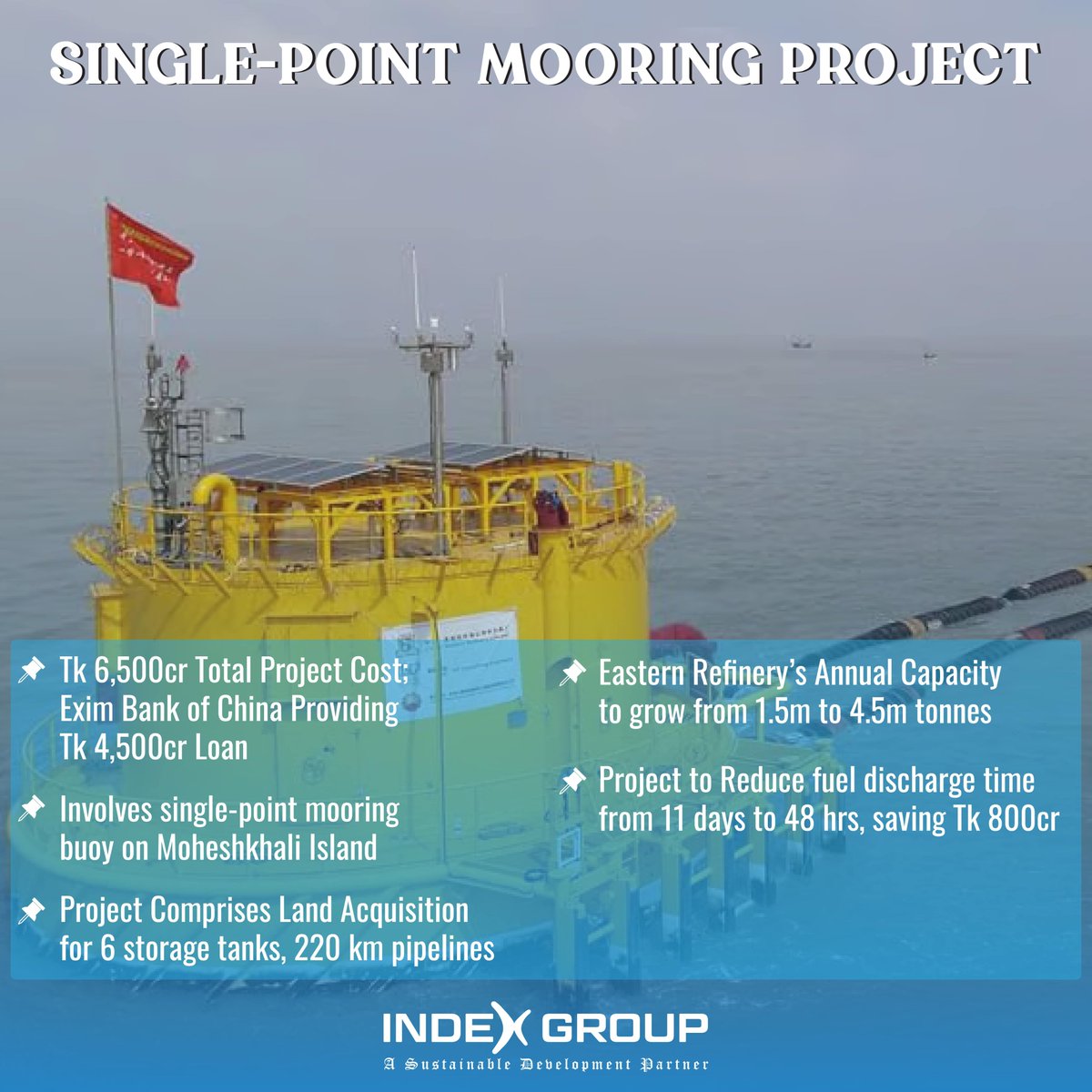 Index__Group's tweet photo. Bangladesh will use single-point mooring to usher in a new age of oil imports.
#indexinfoshare #singlemooring #DevelopedBangladesh https://t.co/O2FtYKVXyl