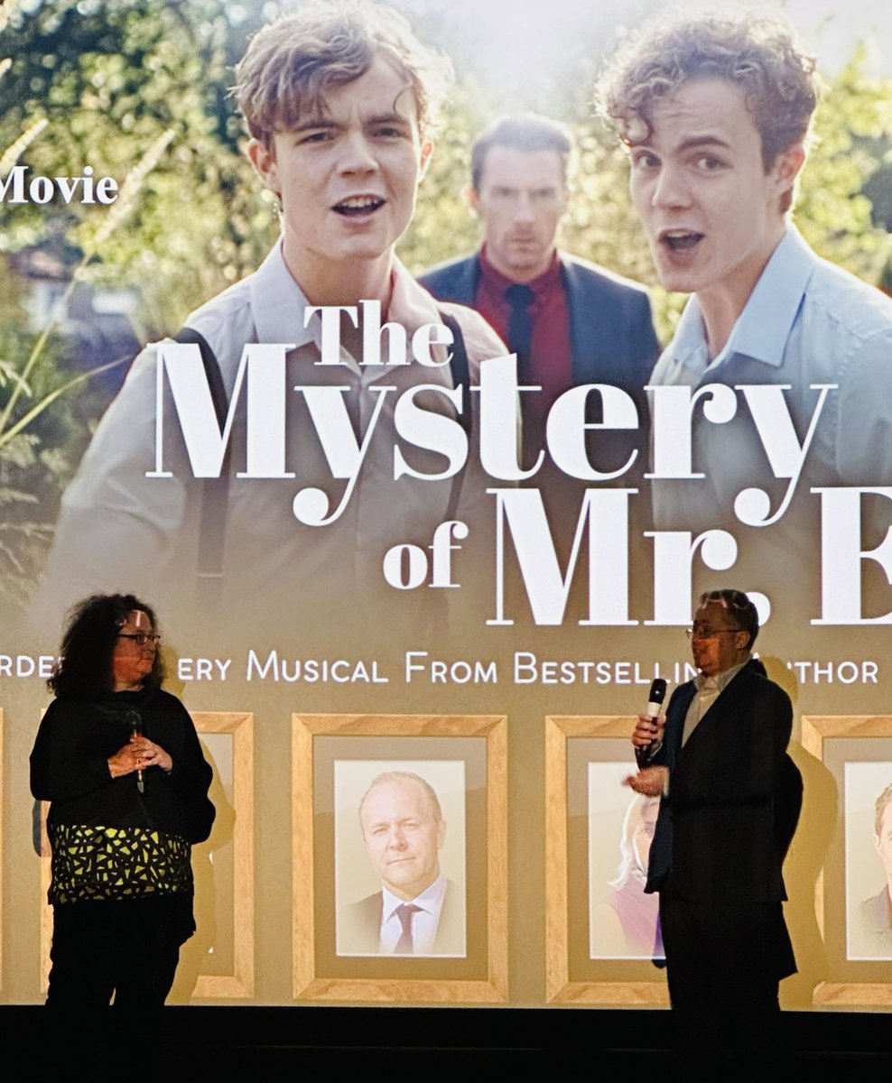 StoreytellerK's tweet photo. What a fab evening at @CurzonSoho watching the premiere #mysteryofmremovie written by the amazing @sophiehannahCB1 🤩 🥂Well done, Sophie. 👏 👏 Richard &amp; I thoroughly enjoyed ourselves. Made us laugh out load &amp; loved the music! Daughter says she’s watching it on Amazon Prime 👍 https://t.co/bFJAZU5R2J