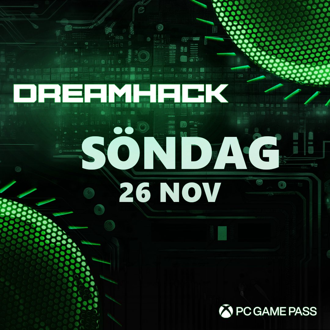 Sista dagen på @DreamHack ❄️! Stort tack till alla fantastiska besökare som besökt vårt bås och suttit på våra LAN rows i helgen – vi 💚 er! Expo är öppet till 18:00 ikväll #PCGamePass #DreamHackGamePass