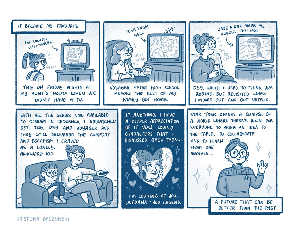 Here's a v personal comic about what Star Trek meant to me growing up...