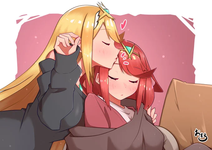 「おつかれさま。ゆっくり休んでね、ホムラ。」skebでのリクエストありがとうございました!"Good night. Have a good rest, Pyra."Thank you for the request on Skeb!#ゼノブレイド2 #ホムヒカ #XenobladeChronicles2 