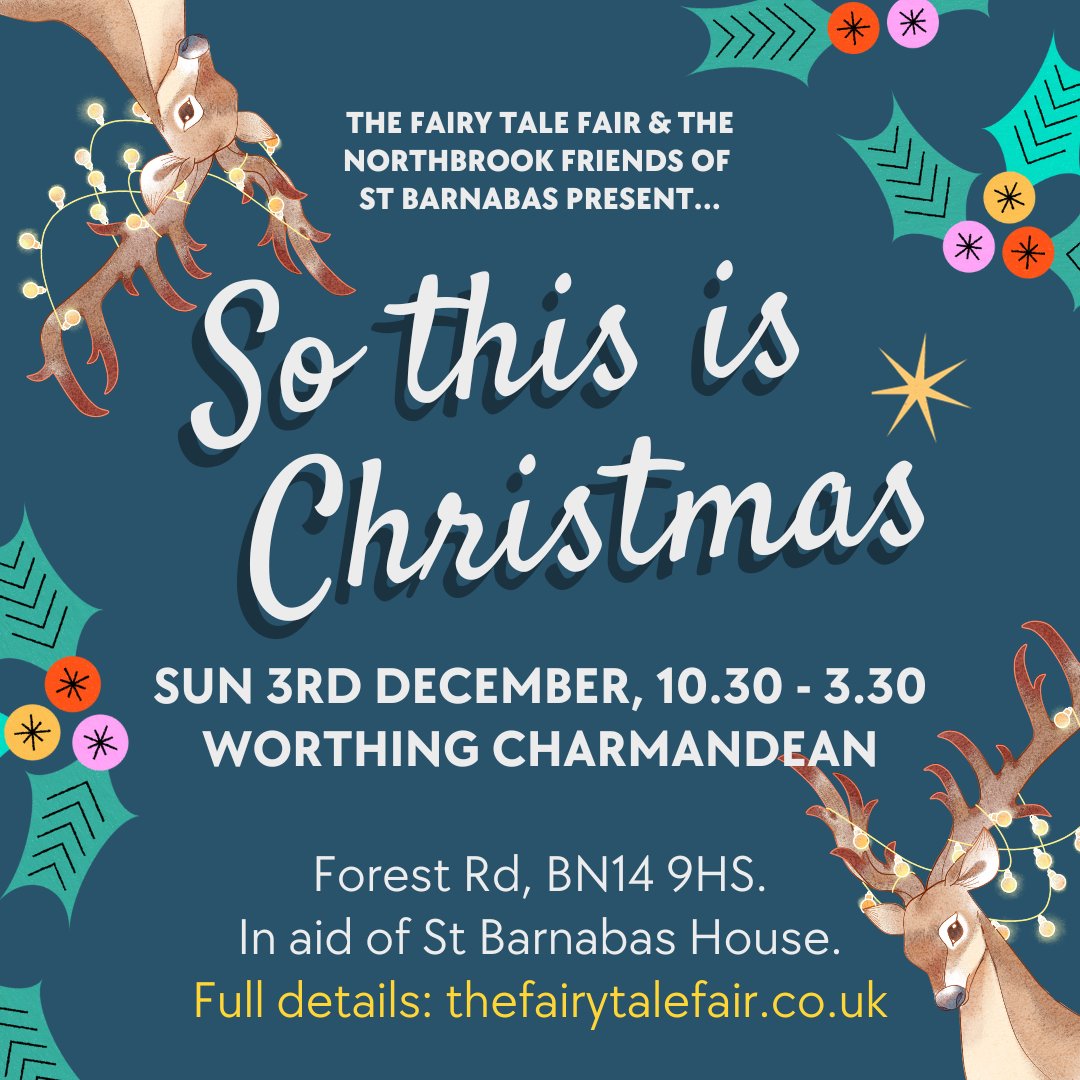 The Fairy Tale Fair (@fairytale_fair) on Twitter photo 1 week today to So This is Christmas - Festive Craft Fair #Worthing in aid of <a href="/StBarnabasHouse/">St Barnabas House</a> House. We can't wait to be back with over 70 talented makers stalls, baked treats, bar, FREE face painting, special guests, live performances and more! thefairytalefair.co.uk/so-this-is-chr… 1 week today to So This is Christmas - Festive Craft Fair #Worthing in aid of <a href="/StBarnabasHouse/">St Barnabas House</a> House. We can't wait to be back with over 70 talented makers stalls, baked treats, bar, FREE face painting, special guests, live performances and more! thefairytalefair.co.uk/so-this-is-chr…