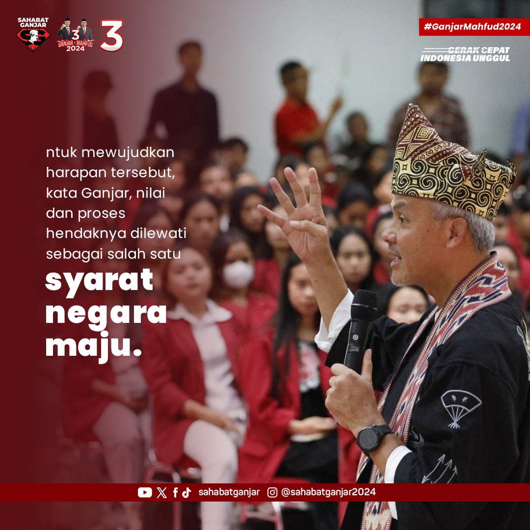 Penyair_Berdiri's tweet photo. Calon Presiden (Capres) Nomor urut 3 Ganjar Pranowo, Sabtu (25/11) memberikan kuliah umum kebangsaan di kampus Universitas Kristen Indonesia (UKI) Toraja.

#SahabatGanjar
#GanjarPresiden #GanjarUntukSemua #GanjarMahfud2024 https://t.co/bQnNJRizXJ