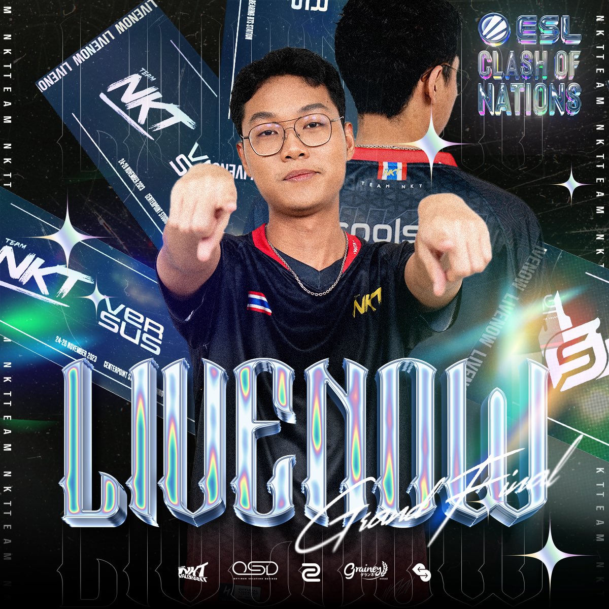 NKT_Esports's tweet photo. 𝗧𝗲𝗮𝗺 𝗡𝗞𝗧 𝘃𝘀 𝗧𝗮𝗹𝗼𝗻 𝗘𝘀𝗽𝗼𝗿𝘁𝘀 𝗧𝗛 เริ่มต้นขึ้นแล้ว!!
.
🔴Live now
Facebook: ESL Thailand
YouTube: https://t.co/oWix8Ac9nu
Twitch: https://t.co/1dws9EFkXl
.
#TeamNKT #GoNKT #NKTWIN #Bartersmart #OSD #OSDcompany #ZOWIE #Grainey
#ESLClashofNations #VALORANT https://t.co/WkKZsHHHOd