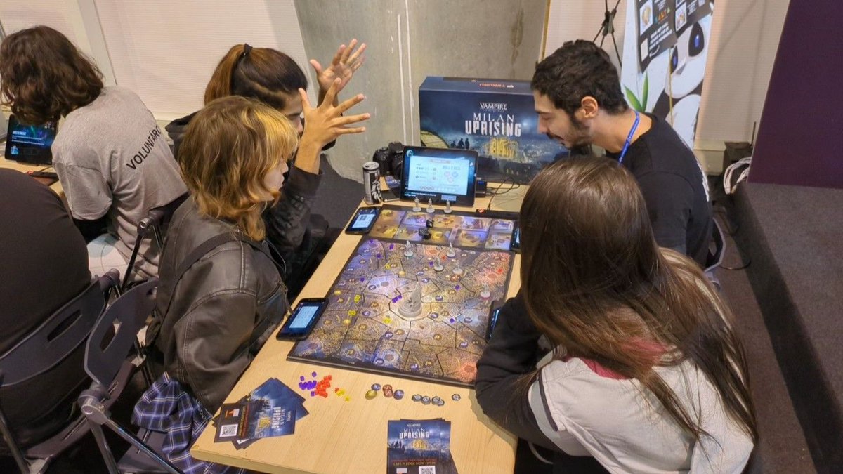 It's the final day of Lisboa Games Week! Visit the Board Game area in Hall 4 and take your first steps into the World of Darkness with Vampire The Masquerade: Milan Uprising! #teburu #tabletop #lisboagamesweek