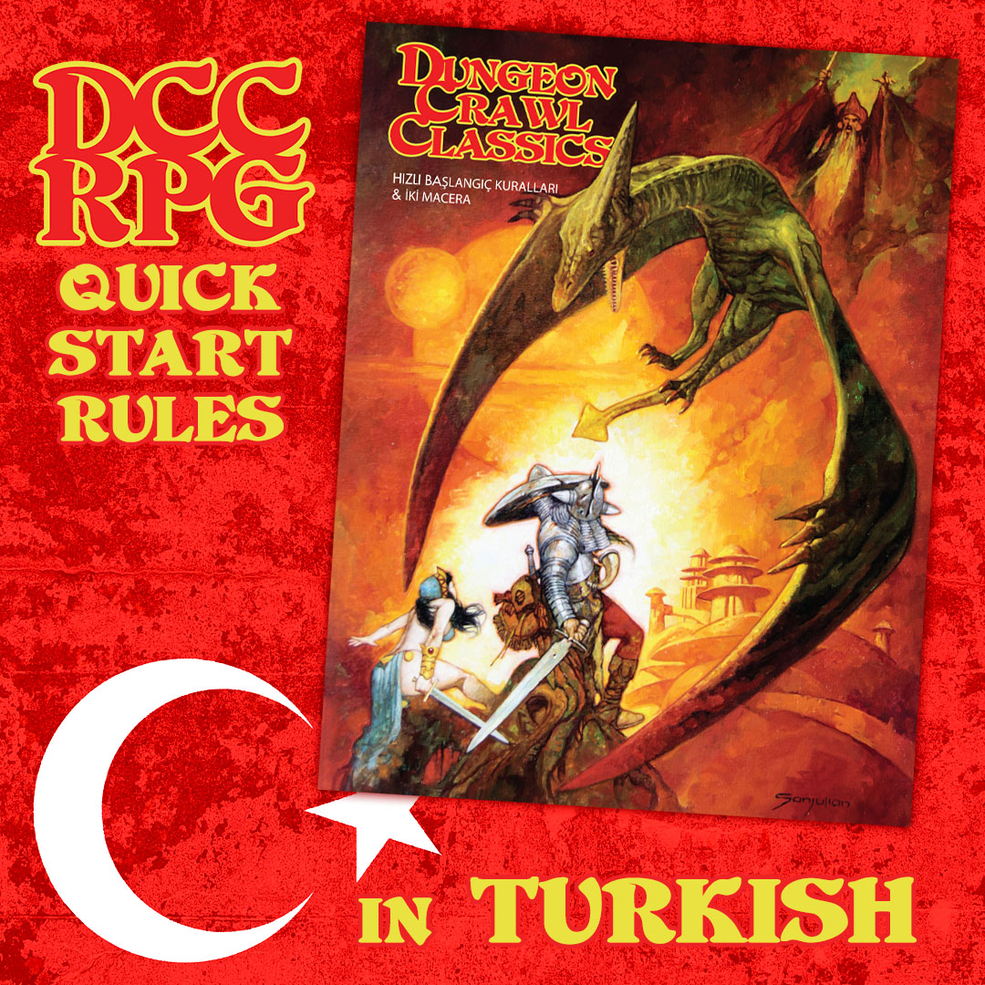 ARKADAŞLAR SİZE GÜZEL BİR HABERİM VAR!

Dungeon Crawl Classics (DCC) RPG Oyun Sistemi’nin Hızlı Başlangıç Kuralları, şimdi Türkçe ve tamamen ücretsiz!
Hem de Lisanslı bir şekilde!

Kendinize yeni bir RPG oyun sistemi arıyorsanız eğer buldunuz demektir :)

Aşağıdaki linkten anında