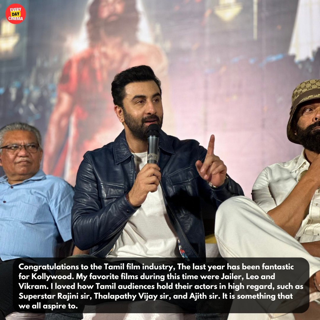 revathyharini's tweet image. #RanbirKapoor𓃵 in #AnimalTheFilm Tamil Press Meet !!!

#AnimalTrailer #AnimalTheFilm #RanbirKapoor𓃵 #RashmikaMandanna