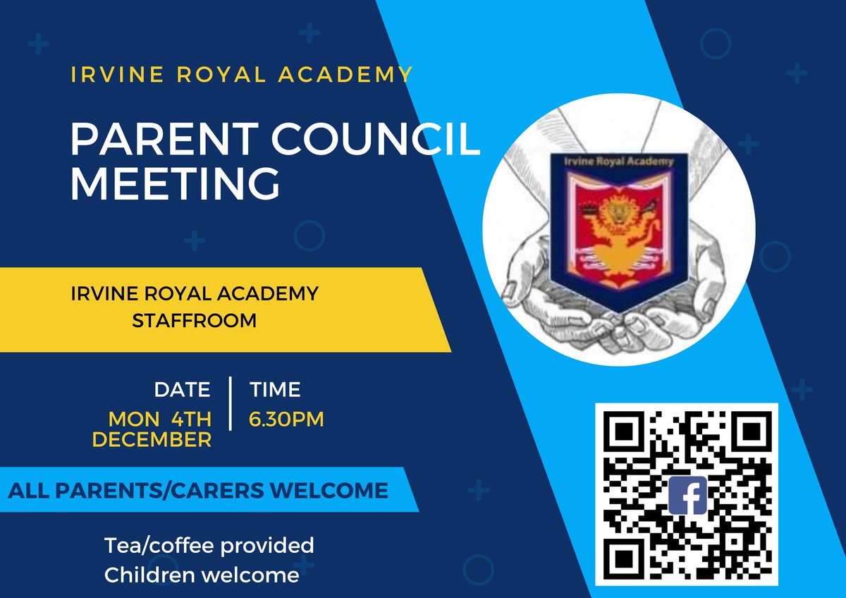 Our next meeting, and final one of 2023, takes place on Monday 4th December. It would be great to see some new faces there! Everyone welcome! <a href="/IrvineRoyalAcad/">Irvine Royal Academy</a> <a href="/iRoyalPLT/">Senior Pupil Leadership Team</a>