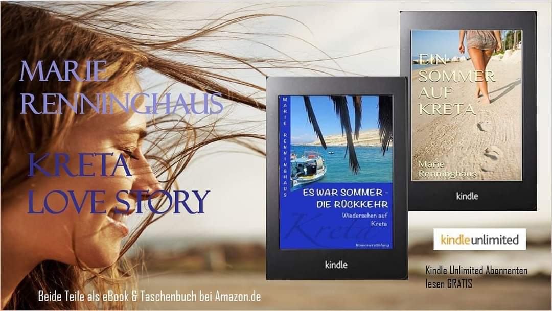 MRenninghaus's tweet photo. ♥️ EIN SOMMER AUF KRETA + ES WAR SOMMER-DIE RÜCKKEHR, WIEDERSEHEN AUF KRETA ♥️
Liebesgeschichte nach einer wahren Begebenheit 
#LoveStory #Antonis  #kreta #griechenland #romantic #taschenbuch #ebook #amazon #biography #urlaubsflirt #abschied #wiedersehen 
https://t.co/LKmskr6iNS https://t.co/PW0flP78Xw