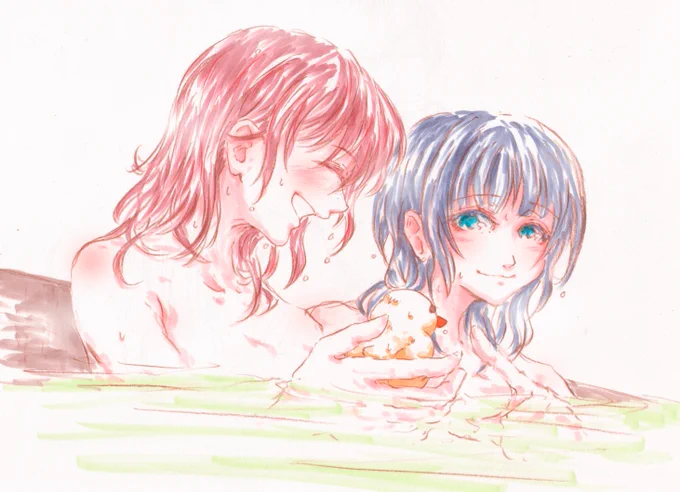 いい風呂の日のエマかりちゃん。