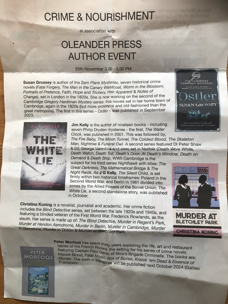 Thanks to Oleander Press for my 3 minute pitch slot at this sold out , rapid fire, Cambridge event. More please in ‘24. ⁦@HodderBooks⁩ ⁦@K_RhodesWriter⁩ ⁦@PeterMorfoot⁩ ⁦@nicolaupsonbook⁩ ⁦@christinakoning⁩