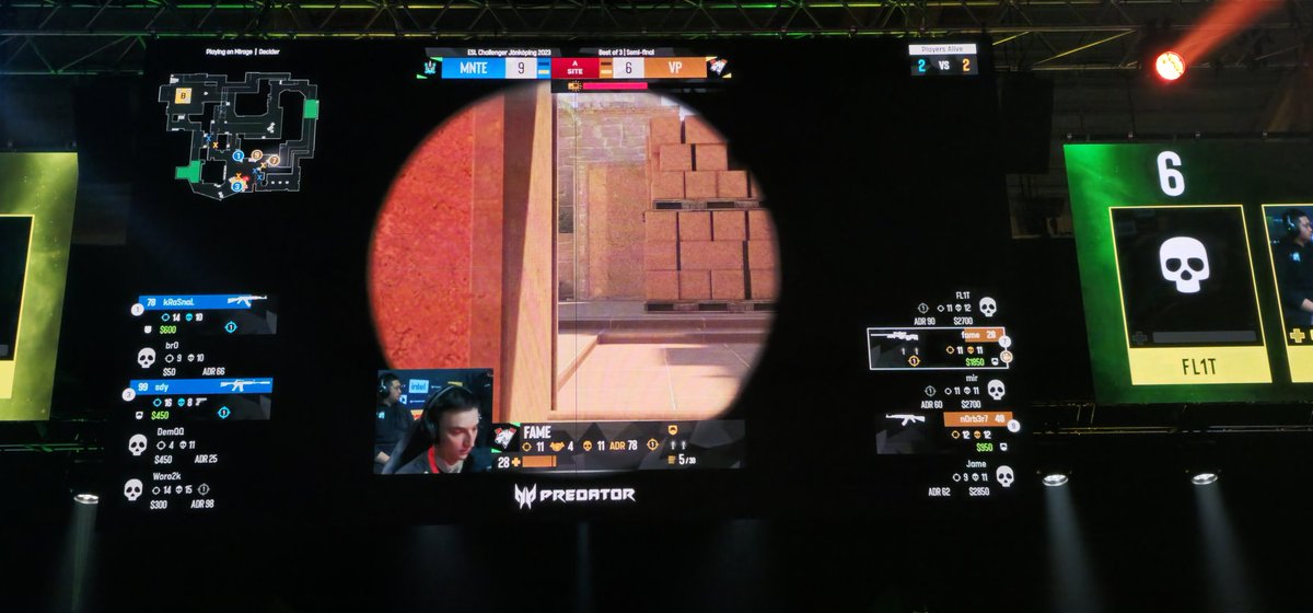 SPORT1eSports's tweet photo. Langsam aber sicher nähert sich die #ESLChallenger auf der #DHWinter ihrem Höhepunkt entgegen. @Monte_Esports und @virtuspro liefern sich aktuell ein Kopf-an-Kopf-Rennen! 

#CS2 #counterstrike #dreamhack #dreamhackwinter #virtuspro #monte #esports #esport #gaming #game #LAN https://t.co/UTV4Hg9ipn