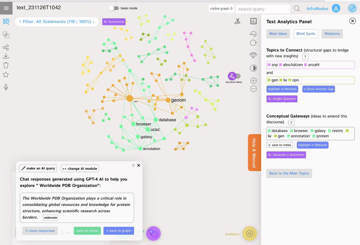 JohanRTz's tweet photo. https://t.co/adMxPGl2gd  <-> @InfraNodus maps of the mind reanalysed different. There are clear patterns ! One and the Same Map, different approaches. Exploring form bottom up, how is already condensed info represented  #AIintergartion #neurodiversity https://t.co/U7oIDRGXAP