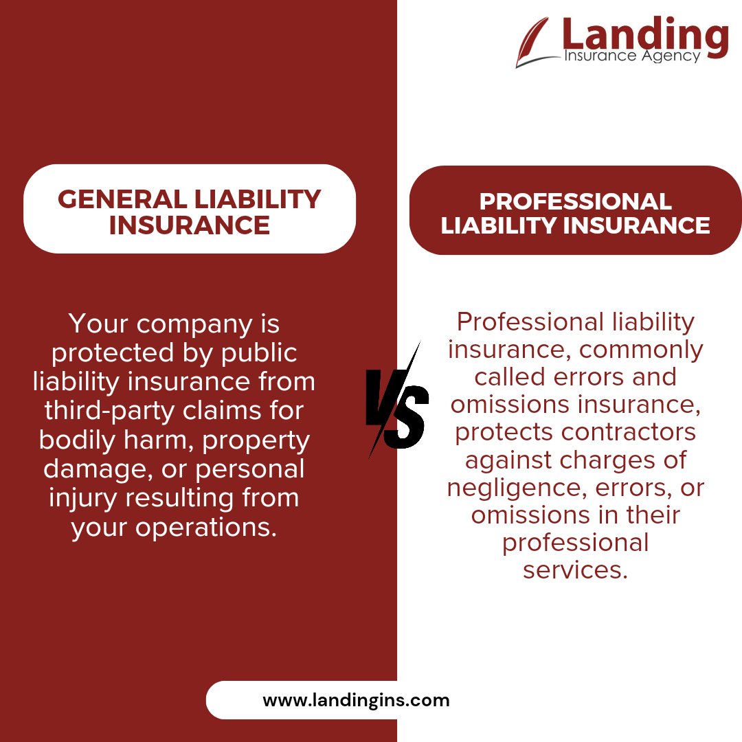 landingins1's tweet image. Understanding the difference: General Liability Insurance shields your business from common risks, while Professional Liability Insurance is tailored for industry-specific expertise.

#BusinessInsurance #RiskManagement #LiabilityCoverage #ProtectYourBusiness #InsuranceInsights