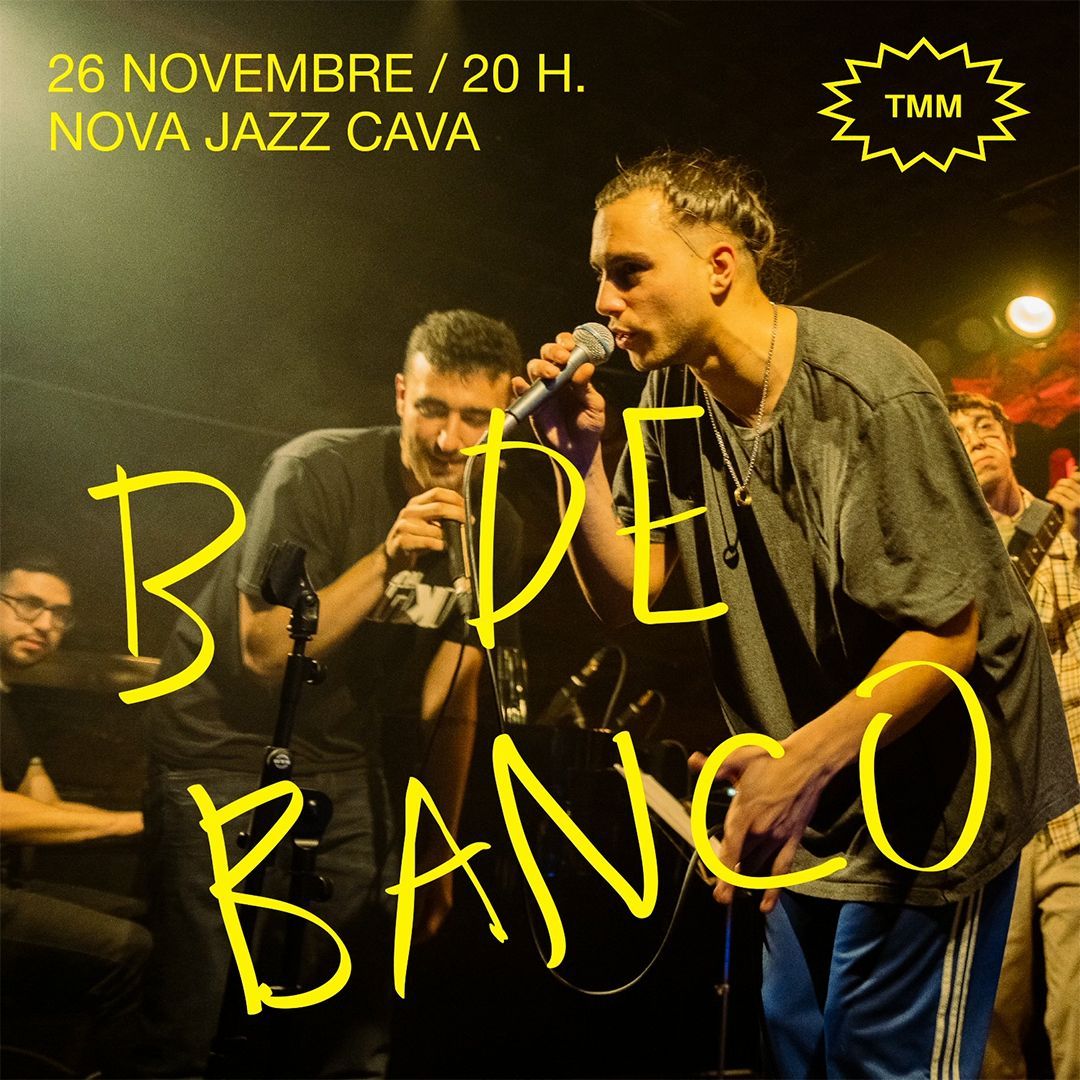 TerrassaMusica's tweet photo. Últimes hores per aconseguir les teves entrades anticipades per poder gaudir de B de Banco a la Nova Jazz Cava. Una proposta de joves talents Terrassencs que no et pots perdre!

https://t.co/gjg5ga0Lxq https://t.co/52GBZmAE10