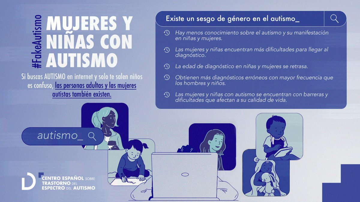 #QueNoTeLaCuelen #FakeAutismo

🙅 Hay un sesgo de género en el #Autismo. 

Aquí los porqués:

✅ Hay menos conocimiento del autismo en niñas y mujeres 

✅ Ellas encuentran más barreras para llegar al diagnóstico