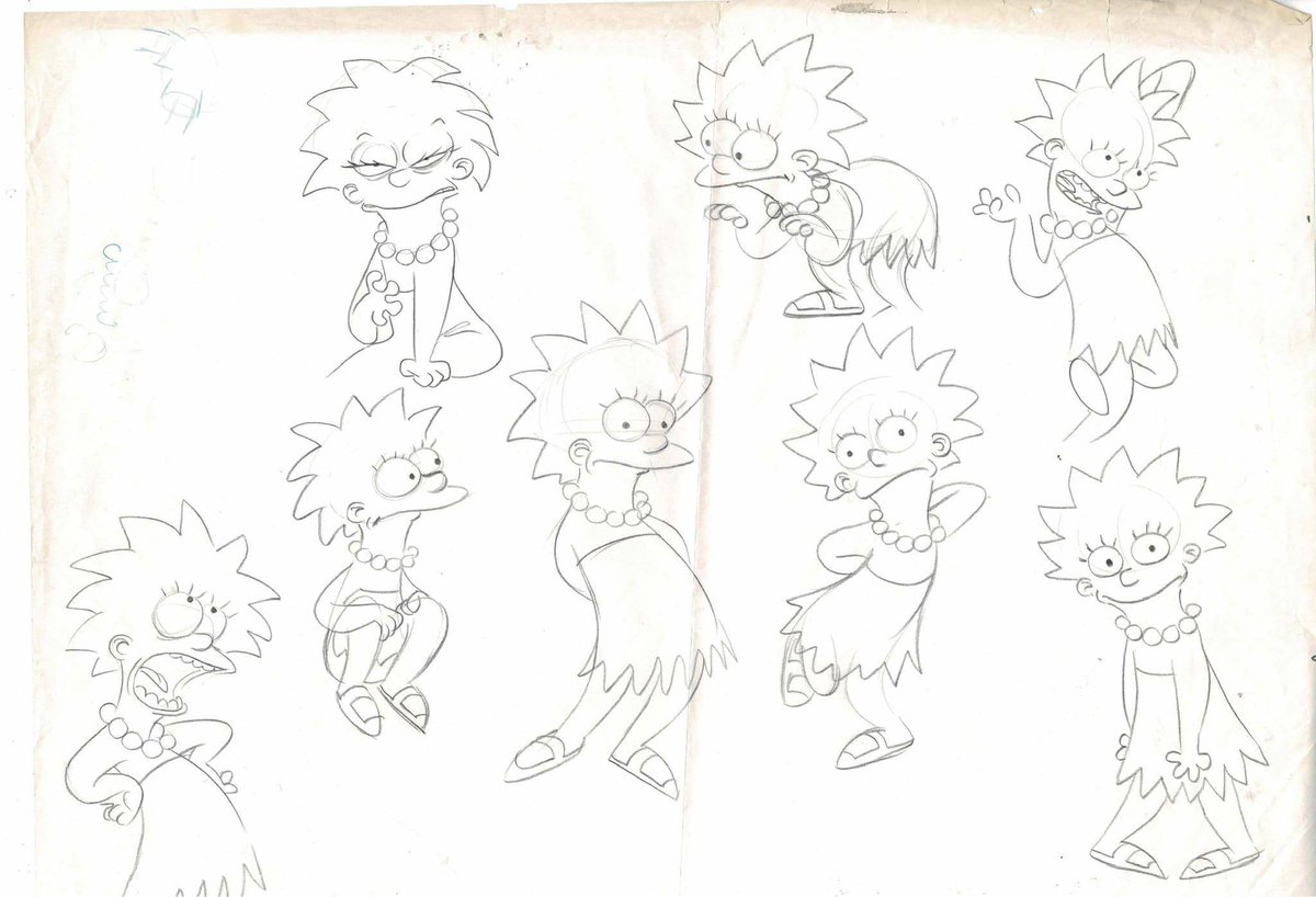 Dan Haskett Lisa Simpson drawings! 
(Photo courtesy of Eric Stefani)