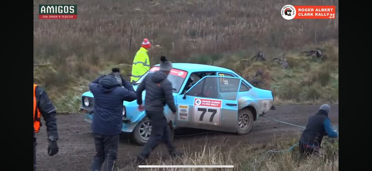 Well done to the spectators on @RACRMC Rally who towed car 77 out the big ditch 🫶🏻🤛