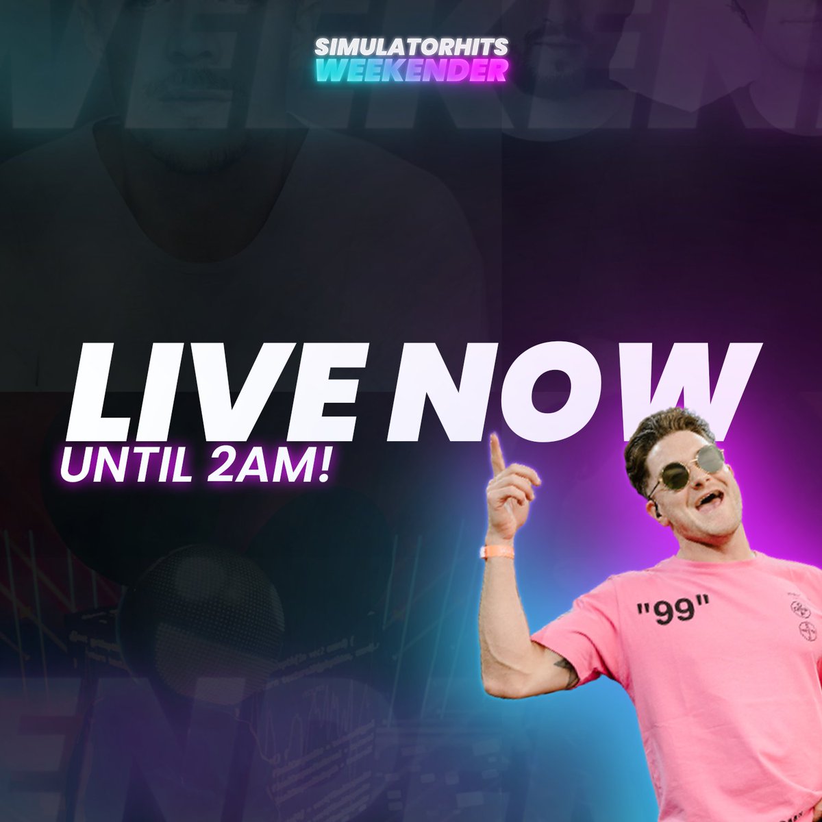 SimulatorHits's tweet image. #SHWeekender is now LIVE🔥

Playing all the biggest dance tunes until 2AM😎

Don&apos;t miss out! Listen live via our website: simulatorhits.com