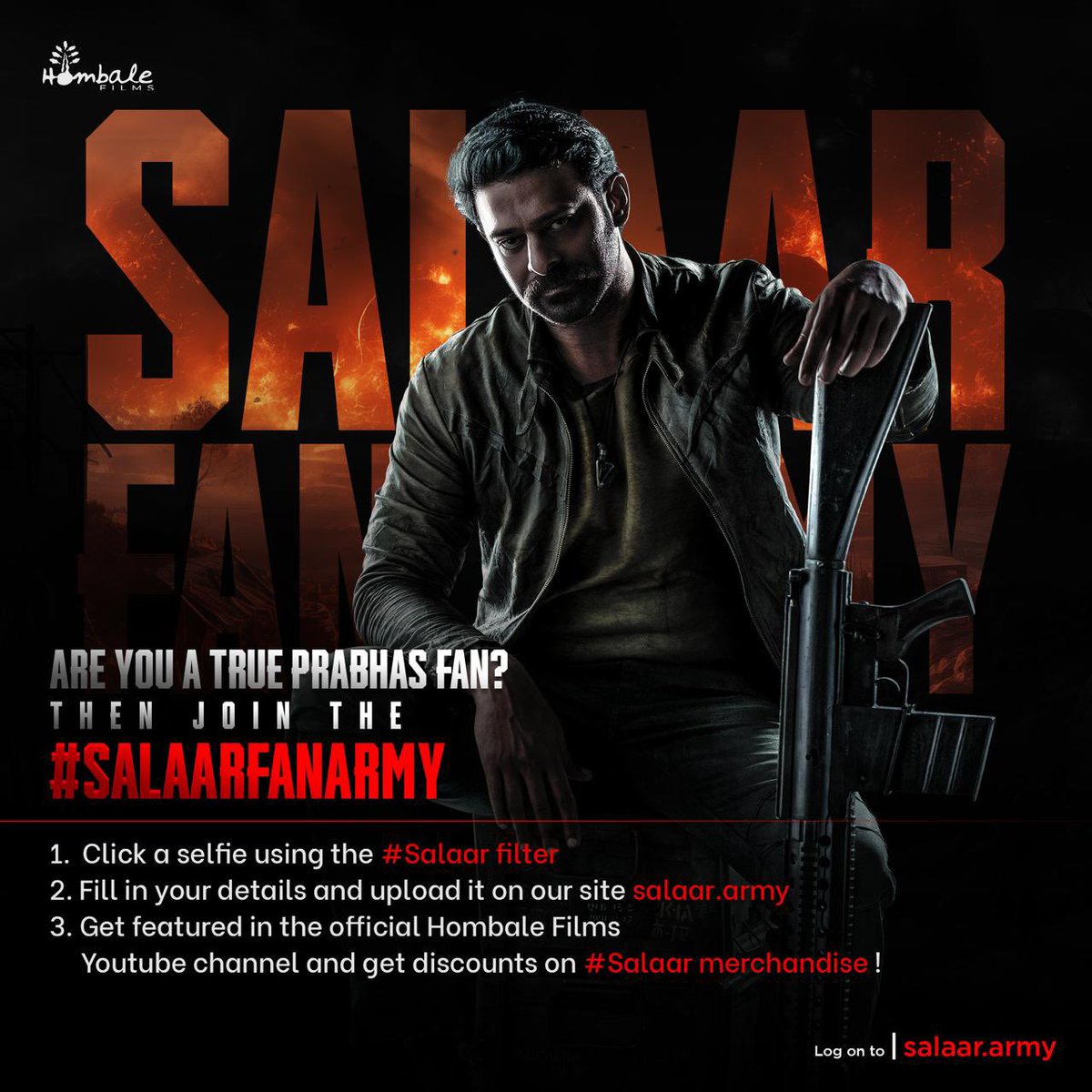 citywritersoffl's tweet photo. Unleash the #Salaar spirit 

Unlock exclusive perks, and a chance to be featured in Salaar surprises!

Embrace the power, use the Instagram filter and enlist in the #SalaarFanArmy : https://t.co/2VxyFUwu1c

#Prabhas #SalaarMerchandise #SalaarStyle 
#SalaarCeaseFireOnDec22 https://t.co/gBsMFhXJUS