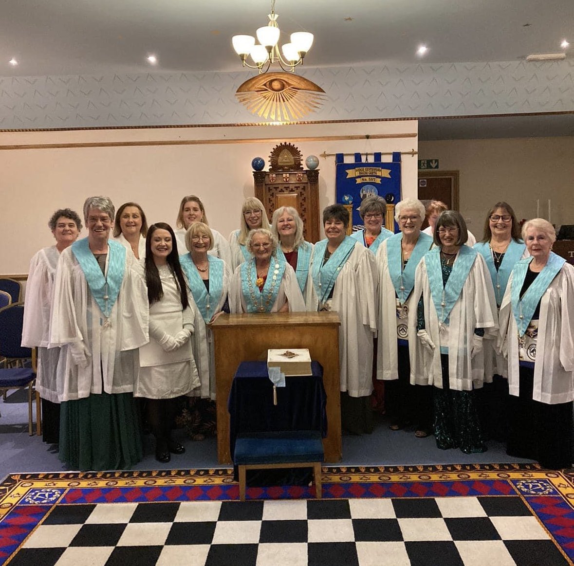 OrderWomen's tweet photo. It’s been a busy weekend for @OrderWomen lodges - this time an installation ceremony in Lincoln - Lodge Centennial Magna Carta No 357. #Freemasons https://t.co/LXbPKuNunY