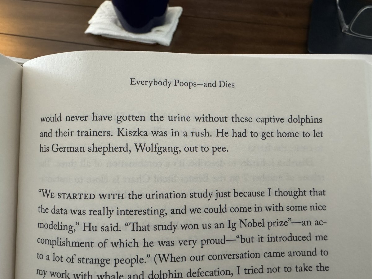 Literally peeing in my pants reading Joe Roman’s book “Eat, poop and die”. He came home last year and came with me collect samples and quoted me without any edit nor filter what I told him. Wolfgang is cited too. Pretty epic, thank you, Joe