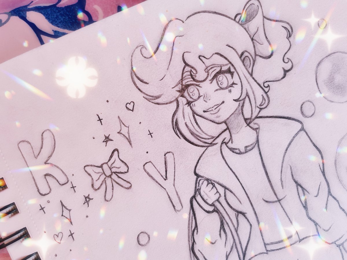 AlexaCherryCake's tweet photo. 🎀Kay from #TellYourStory
Doing an art trade with my friend @armcruzt :3
I forgot to draw her gloves in the sketch ToT But I'll do them digitally. Anyways, I sure had fun drawing Kay, she's really cute!
PS: I'll be drawing Lego next!
#traditionalart #shoujostyle #CartoonArt https://t.co/2BwW7hj3j4