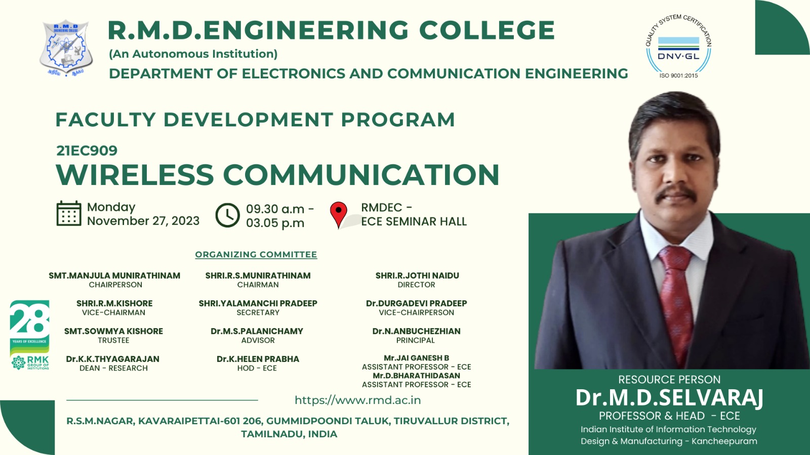 RMD ECE on X: &ldquo;We proudly organize a faculty development program 