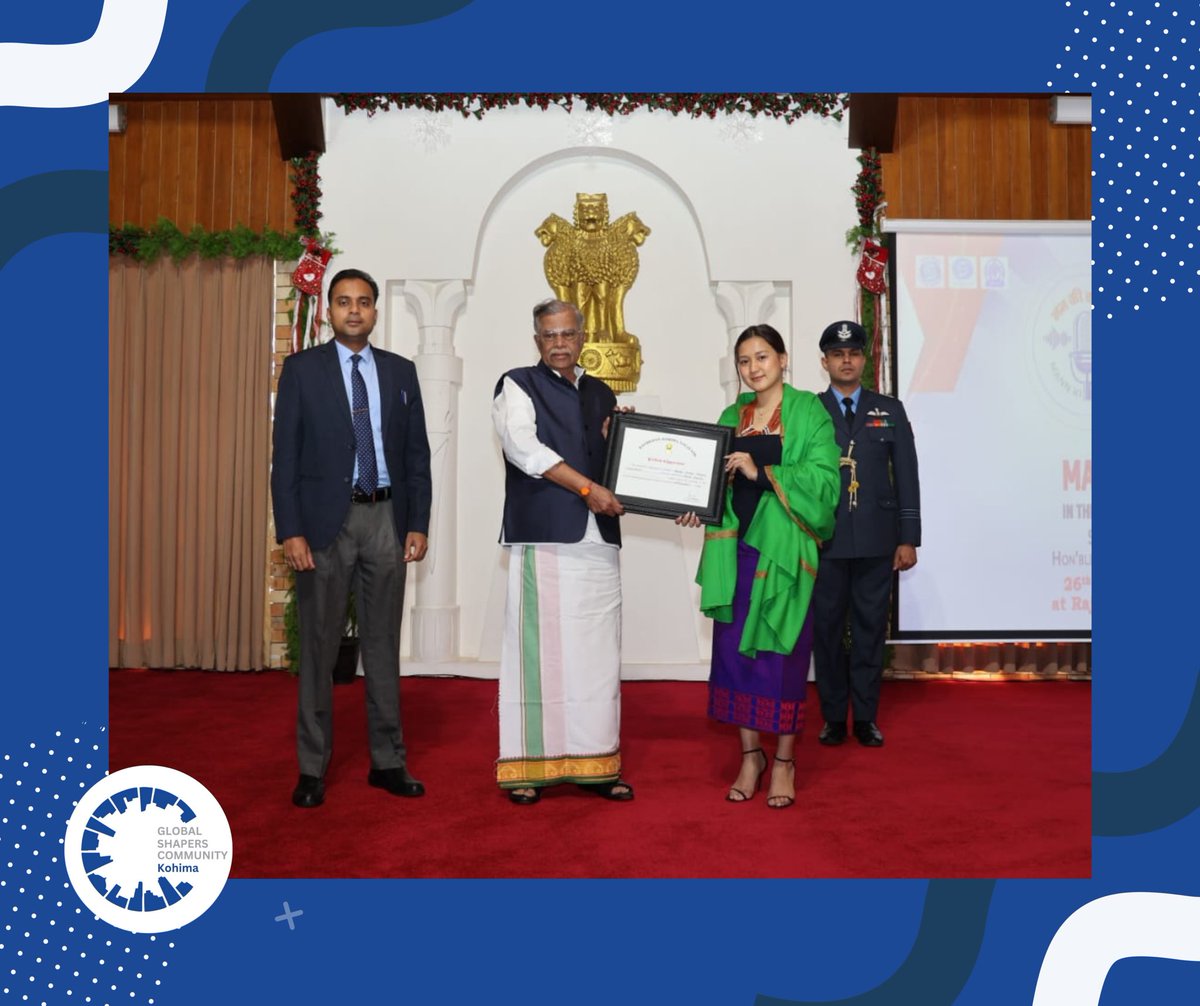 GS_KohimaHub's tweet photo. Today, Global Shapers Kohima was honored during a special commemoration. The screening of #MannKiBaat was hosted at @RajBhavanKohima with Hon'ble Governor @LaGanesan in attendance. Participants proudly recited the preamble of the Constitution, celebrating India's Constitution Day https://t.co/6KwLPicltM