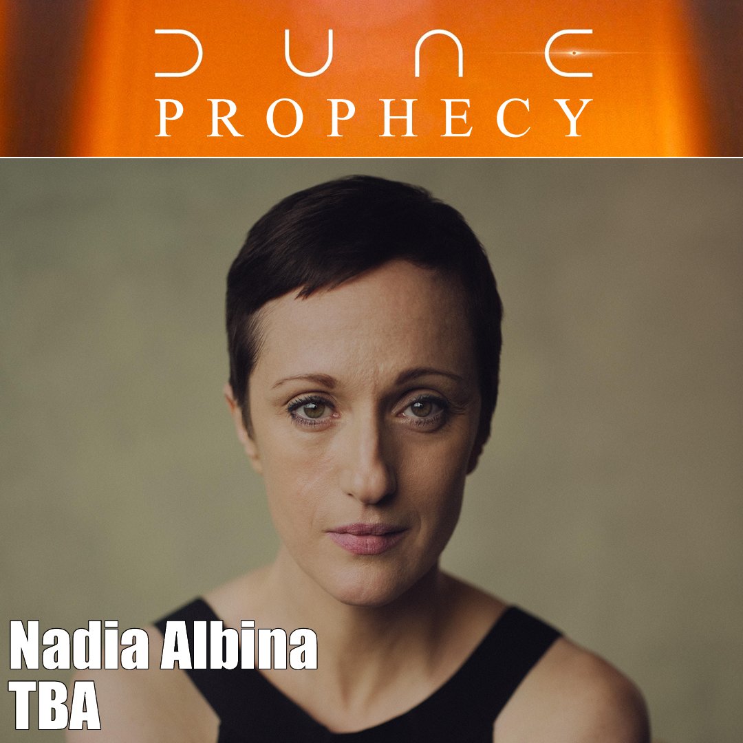 DuneInfo's tweet photo. Some minor #Dune: Prophecy Casting News.

Milo Callaghan and @NadiaAlbina have roles TBA, and @BarnabasReti will play a "Head Guard" in the MAX TV Series due Fall 2024. https://t.co/zhO6vN2zMs