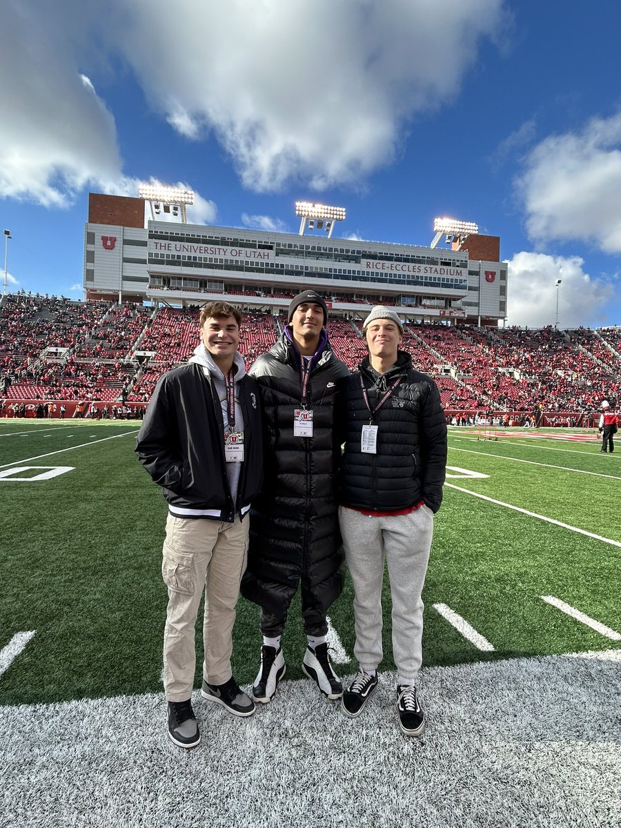 Kai Wesley (@kaiwesley23) on Twitter photo Thanks <a href="/Utah_Football/">Utah Football</a> for a fun Game Day Experience, and a good win!
<a href="/CoachPowell99/">Lewis Powell</a> <a href="/MasonYellicoUT/">Mason Yellico</a> <a href="/KammyDelp_Utah/">Kammy Delp</a> <a href="/nataliahilton4/">Natalia Benitez-Hilton</a> <a href="/Samuel_Jay13/">Sam Morrissette</a> Thanks <a href="/Utah_Football/">Utah Football</a> for a fun Game Day Experience, and a good win!
<a href="/CoachPowell99/">Lewis Powell</a> <a href="/MasonYellicoUT/">Mason Yellico</a> <a href="/KammyDelp_Utah/">Kammy Delp</a> <a href="/nataliahilton4/">Natalia Benitez-Hilton</a> <a href="/Samuel_Jay13/">Sam Morrissette</a>