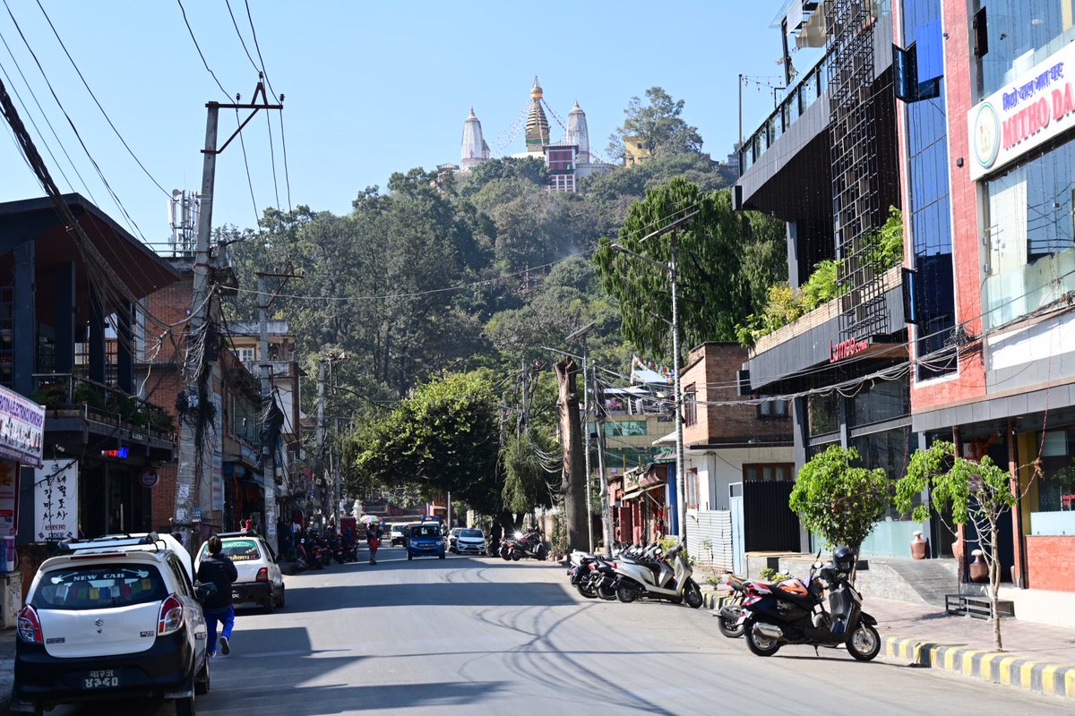 AdrianHowes's tweet image. Monkey temple visited today in Kathmandu, a lot of steps. Lovely and warm though #nepal