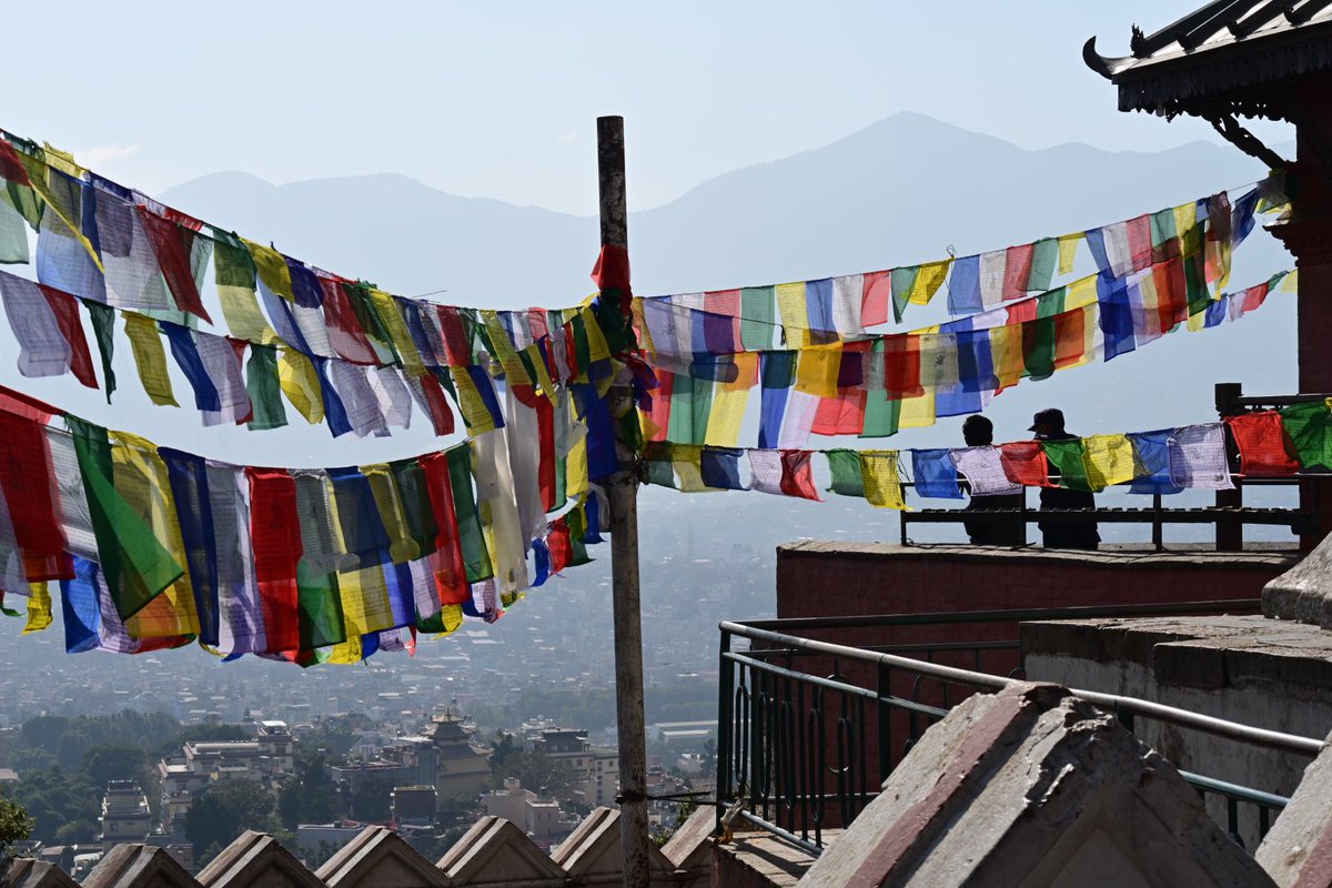 AdrianHowes's tweet image. Monkey temple visited today in Kathmandu, a lot of steps. Lovely and warm though #nepal