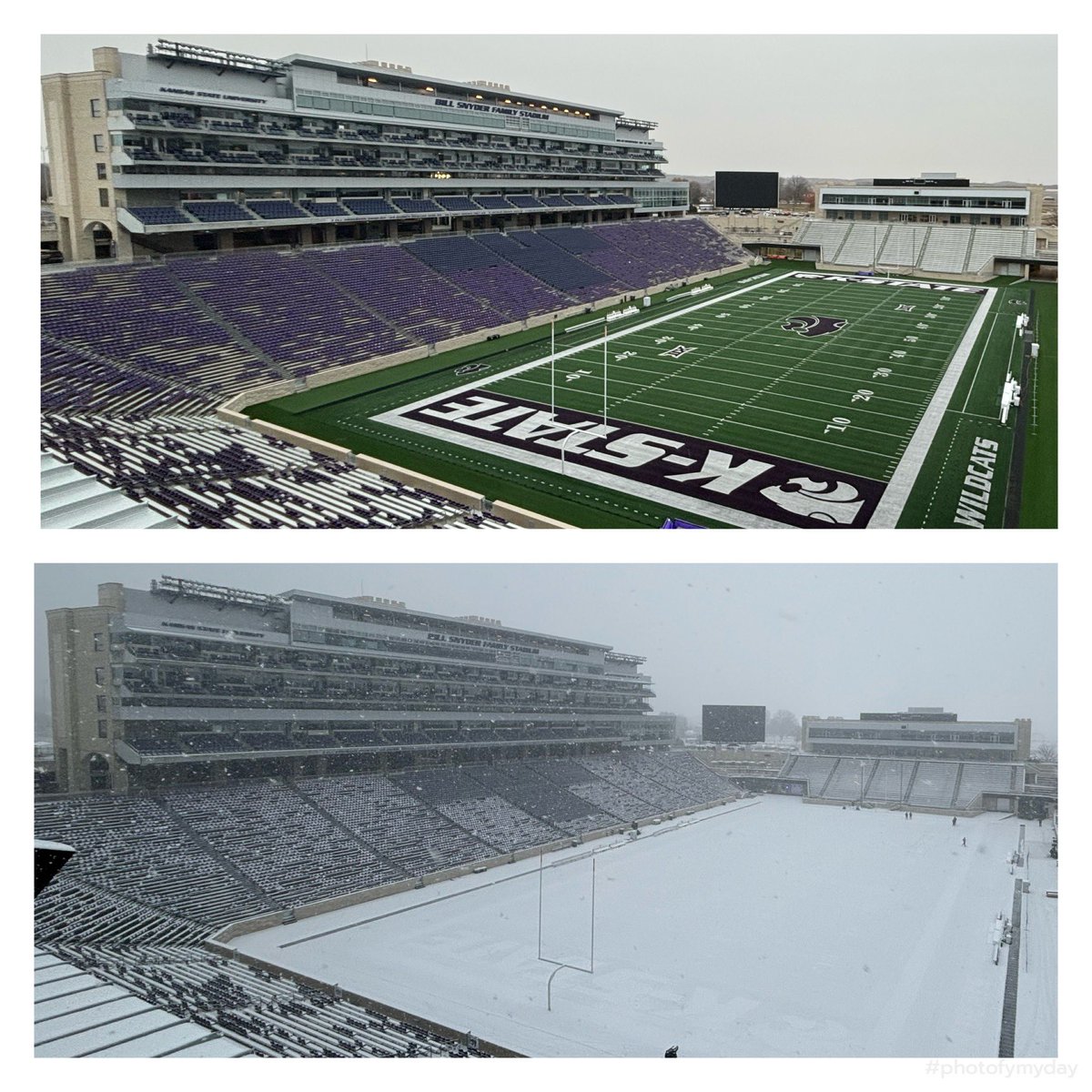 BrianCordill's tweet photo. Yesterday was a day! Not the outcome we wanted but a heck of an effort by the entire department to manage the conditions. Around 6” of snow from mid morning through end of game. https://t.co/9cZIQ4RsL8
