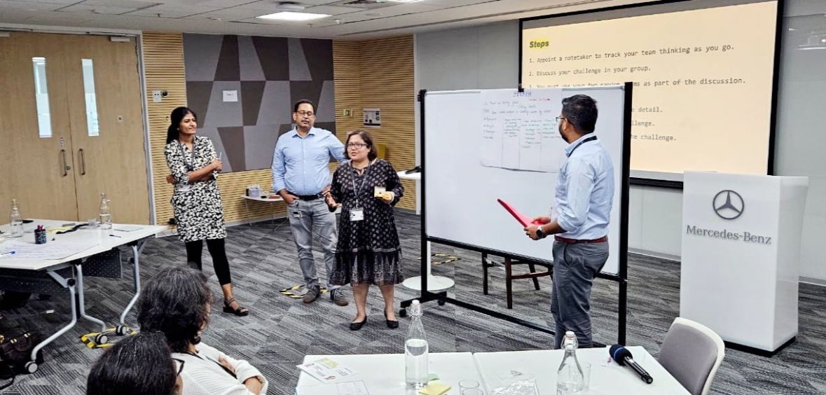 Prof_FiChambers's tweet photo. #ThePaintedSky curated the 20th #LearningLeague for senior executives from industries across Bangalore on Saturday in @MercedesBenzInd and hosted by @maheshmedhekar #CHRO
As part of this I led a #playshop to help participants to learn how to learn and to use pedagogies to unlock and reveal their internal creative processes.
@UCC @UCCSchoolofEd @CACSSS1
#designthinking #artthinking #unlearning #empathy