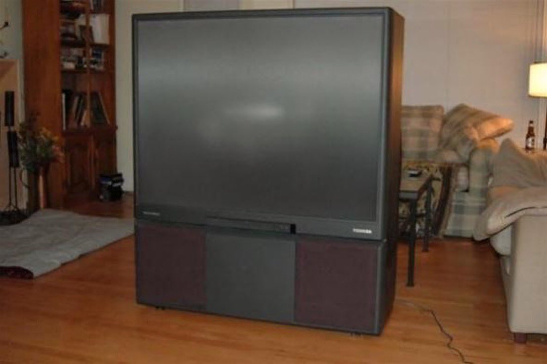 when having giant TVs like this was a flex