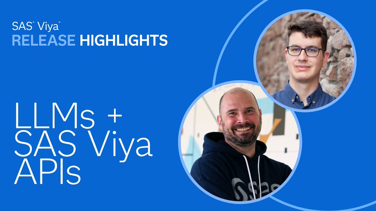hollandnumerics's tweet photo. Learn about new capabilities in SAS Studio and SAS Model Manager. Hear from SAS experts about new resources for SAS developers, and how a SAS employee used those to create a demo using LLMs and SAS Viya APIs! #SASAdvocacyProgram #SASAnalyticsExplorers https://t.co/Hz2A4gyqZD https://t.co/WfnwA5YXMo