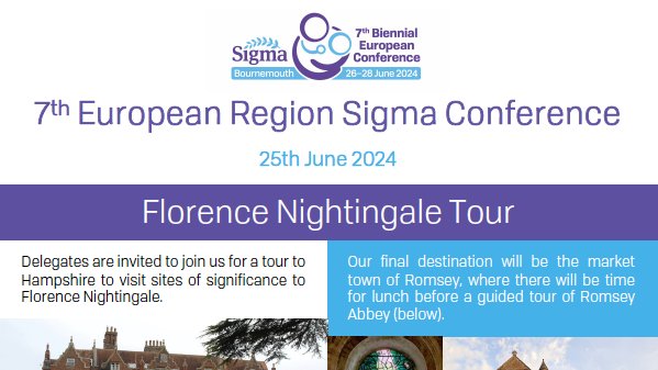 Just 213 days until the opening day of @SigmaNursing's 7th Biennial European Region Conference at @bournemouthuni. Places on the pre-conference tours are filling quickly. bournemouth.ac.uk/sigma2024 @RegionSigma @lwestcott1 @Leslie_Gelling @MarieLouiseLui1 @Nursing_BU @sbibb_bibb