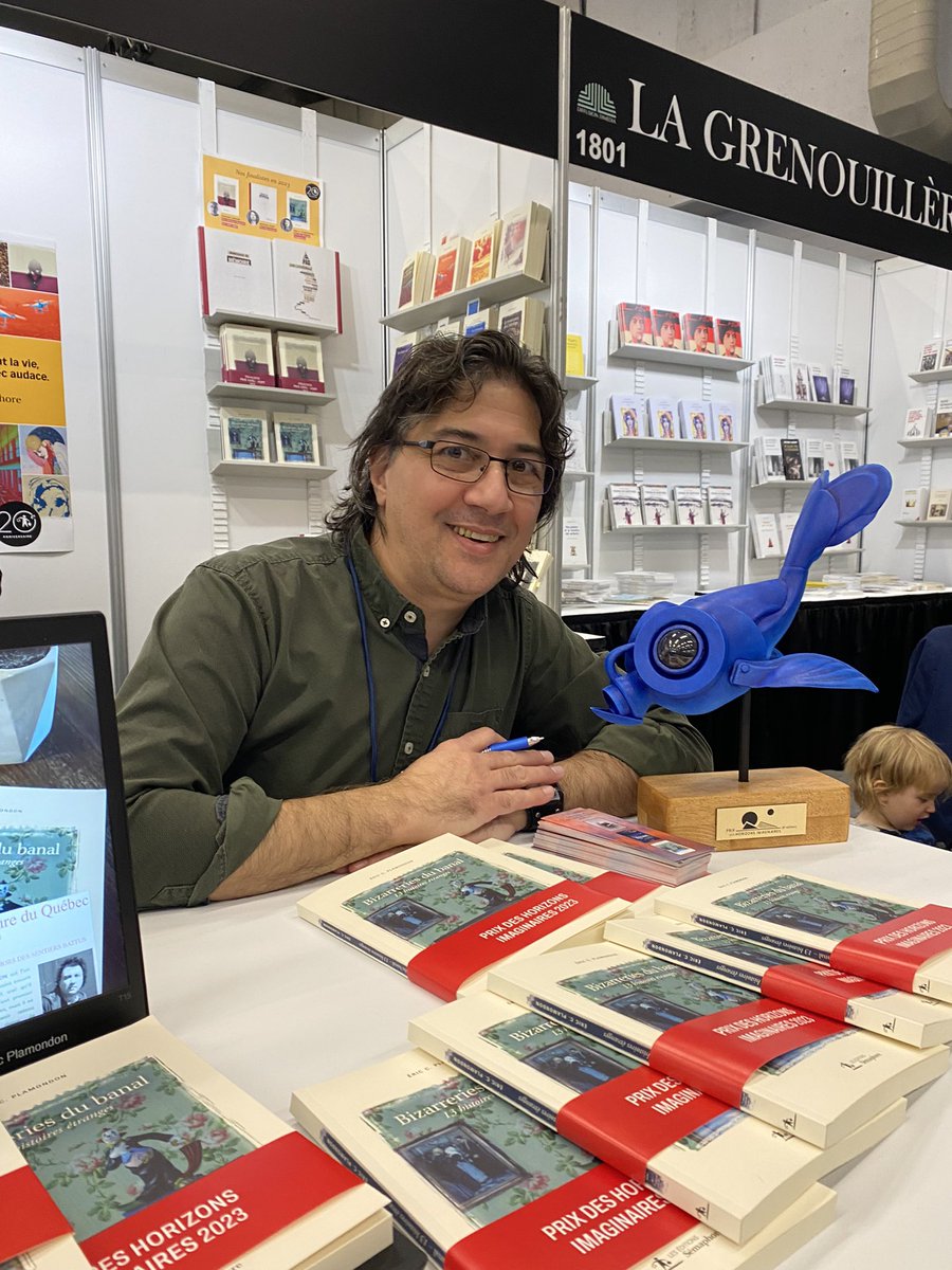 Éditions Sémaphore (@edsemaphore) on Twitter photo Il vient de gagner le Prix des Horizons imaginaires, <a href="/EricCPlamondon/">Eric C Plamondon</a> !!!!
Longue vie aux Bizarreries du banal! Il vient de gagner le Prix des Horizons imaginaires, <a href="/EricCPlamondon/">Eric C Plamondon</a> !!!!
Longue vie aux Bizarreries du banal!