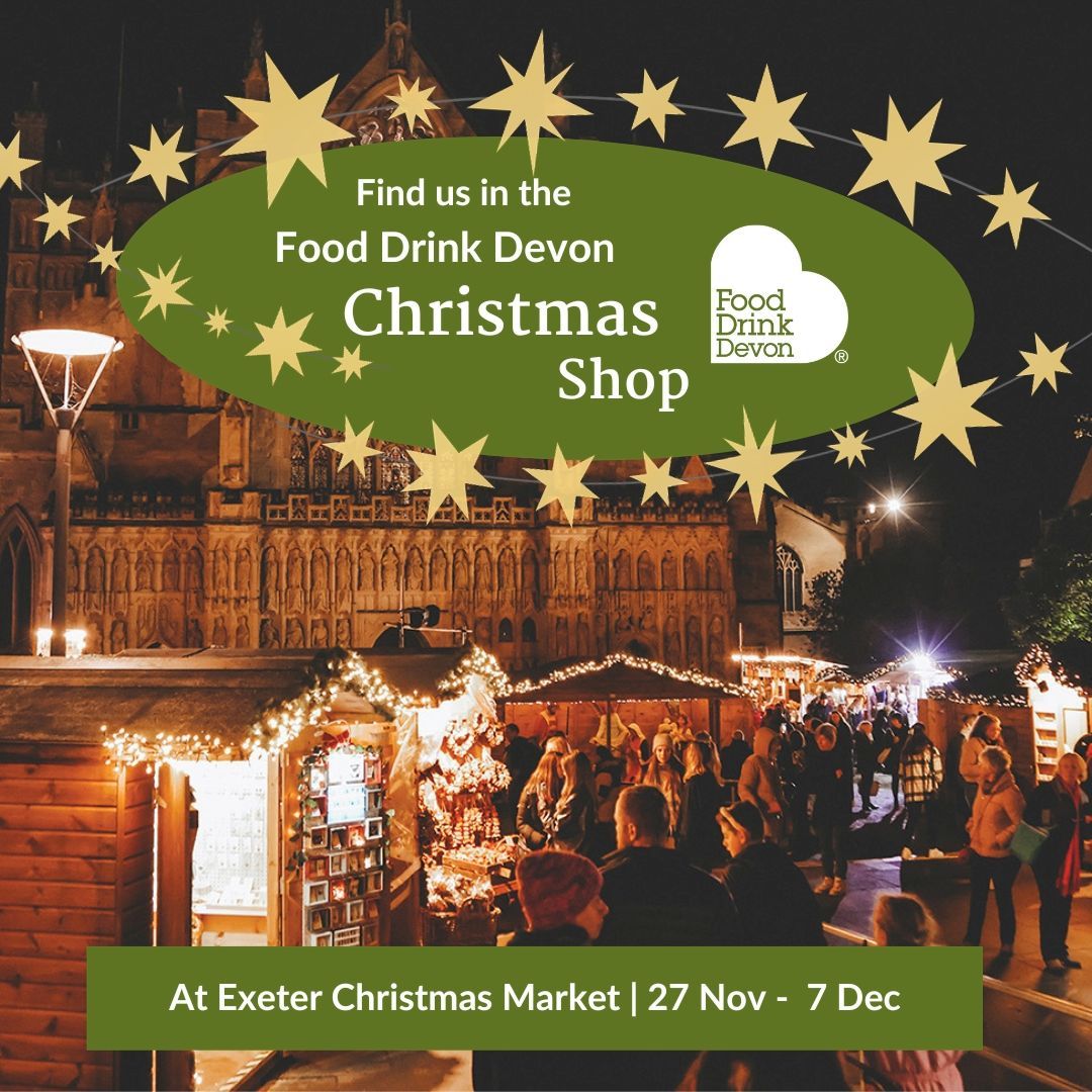 We are super excited to be part of the Food Drink Devon Christmas Shop! 🎄 You will find us in the @fooddrinkdevon Christmas Shop at the Exeter Christmas Market @exexmasmarket from Mon 27 Nov - Thurs 7 Dec. 🎄 We will have tasters on 1, 2 & 6 Dec 🎁 We hope to see you there!
