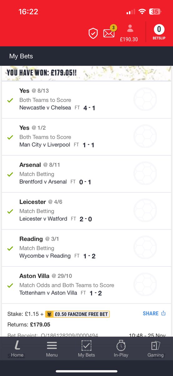 SweetRuby87's tweet photo. Let’s goooooo!!!! @FootyAccums #weekendfootball #footyaccums #winningbet https://t.co/HZewhxzFXy