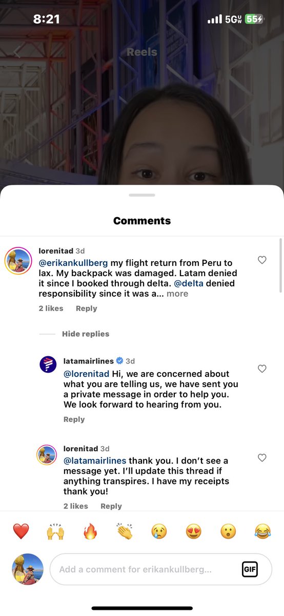 Lointhecity's tweet photo. Airline social media accounts 
Don’t be this airline @LATAMAirlines that responds falsely on IG offering hope when they actually don’t offer any solutions. https://t.co/0KBPA6TXfp