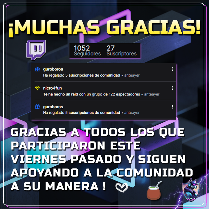 GowakG's tweet photo. Día a día me sorprende la buena onda y la forma que se interactúan en los directos. 🎉

💜 Se aprecia mucho el ambiente y comunidad que se esta formando de a poco! Todo gracias a utds! 

⚡ VAMO ARRIBA!
@Nicro4FUN 

#streamer #TwitchStreamers #twitch #DiabloIV #worldofwarcraft https://t.co/WwegbO1v25