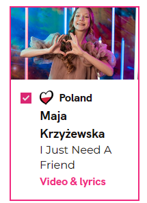 Axe9063's tweet photo. #JESC2023 #09POLAND MAJA! https://t.co/yigbXdInqJ