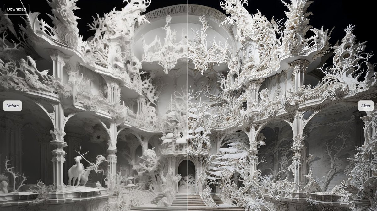 1) Original AI Image
2) Upscaled Image
3) Half and Half Comparison

Magnific AI Upscaler by <a href="/javilopen/">Javi Lopez ⛩️</a>. If this doesn't start getting offers to acquire breaking down his door, I'll be shocked.