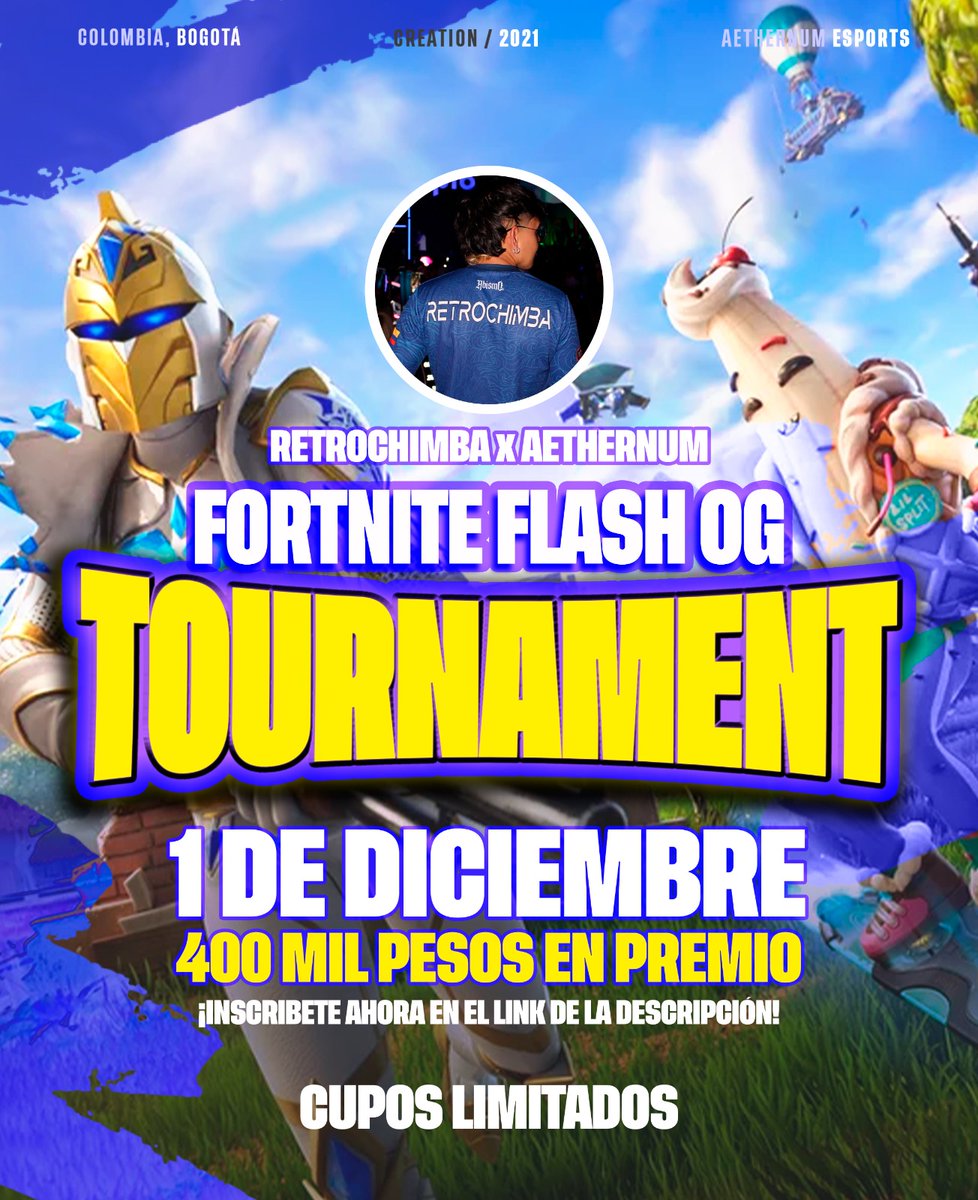 Me uni junto a <a href="/AethernumE/">Aethernum eSports 🇨🇴</a> para traer un torneo para streamers de FORTNITE.

Va a ser SIN CONSTRUCCIÓN. 

A que streamer debería traer?

Etiquetalo

Un RT, FAV me serviría muchísimo 

forms.gle/3wEK8mnurgUerW…