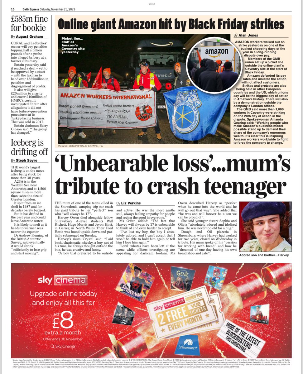 lizperkinsmedia's tweet image. During the week I've spoken a lot about the crash in which four teenagers tragically died in #NorthWales here is the tribute I wrote in yesterday's @Daily_Express from #HarveyOwen's mum.